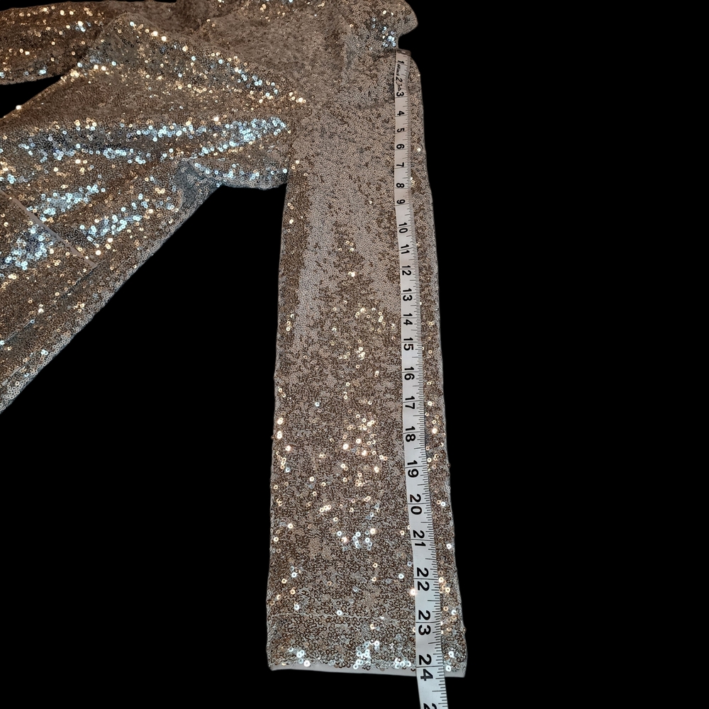 Chelsea28 Silver Sequin Open-Front Jacket, Size Medium - Picture 8 of 9